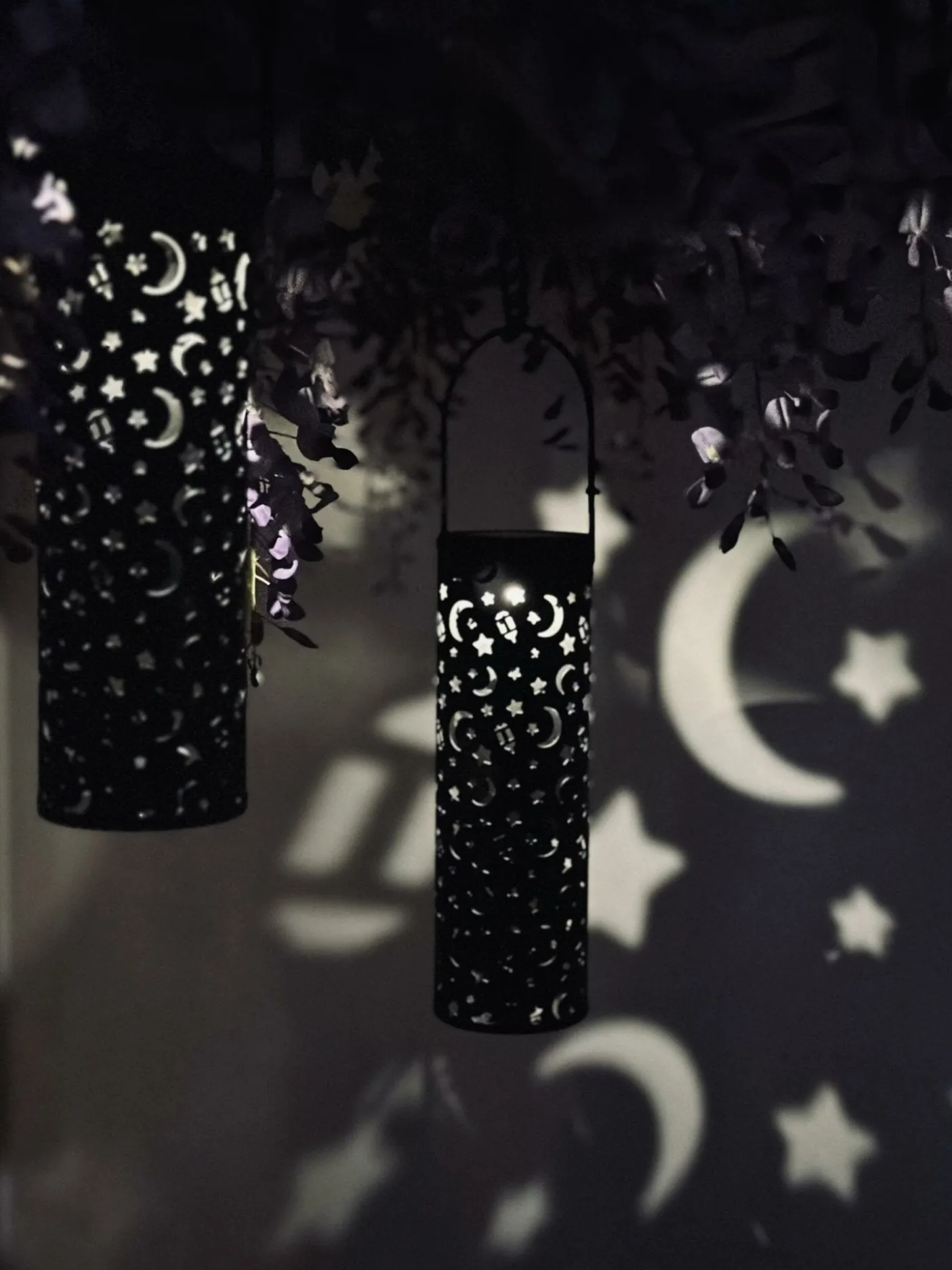 Fakkel med solceller – 2 stk STARS & MOON