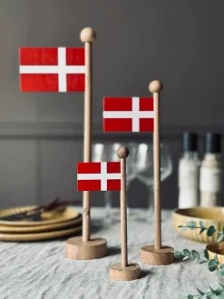 Flag Dannebrog wood - Flere størrelser