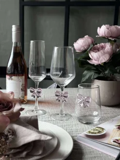 Glas med sløjfe