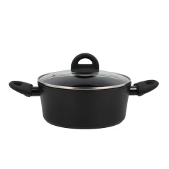 Gryde - Med glaslåg - Aluminium/keramisk belægning