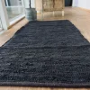 Gulvtæppe i læder - 70x140cm Valnød