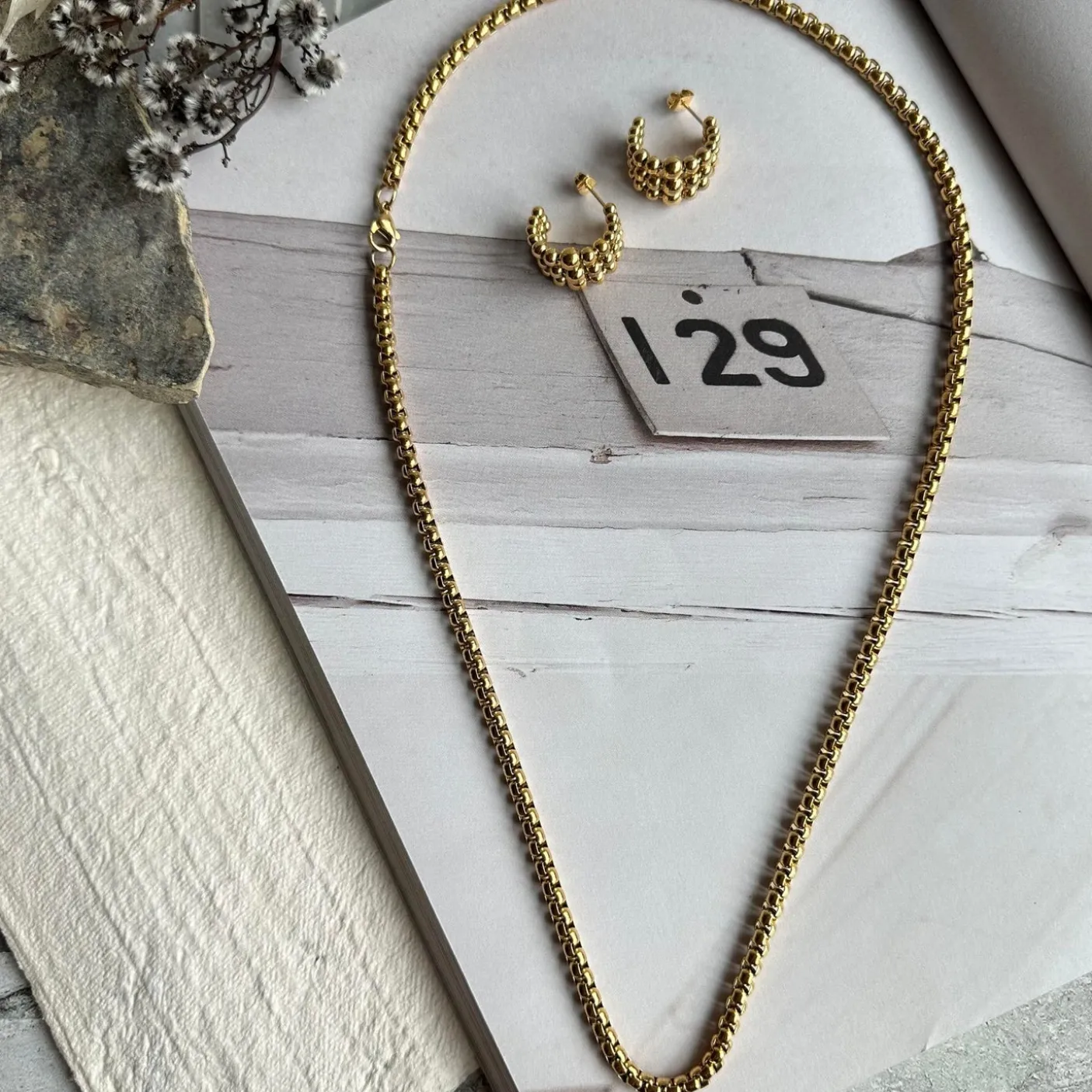 Halskæde Aleandre 18k forgyldt - 59cm