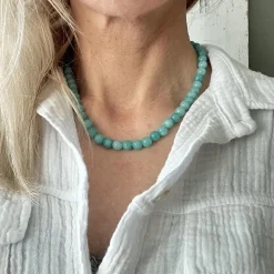 Halskæde Mary Aqua