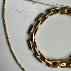 Halskæde Roseanne 18k forgyldt - 59cm