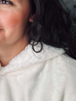 Hoodie Fleece White - Oversize
