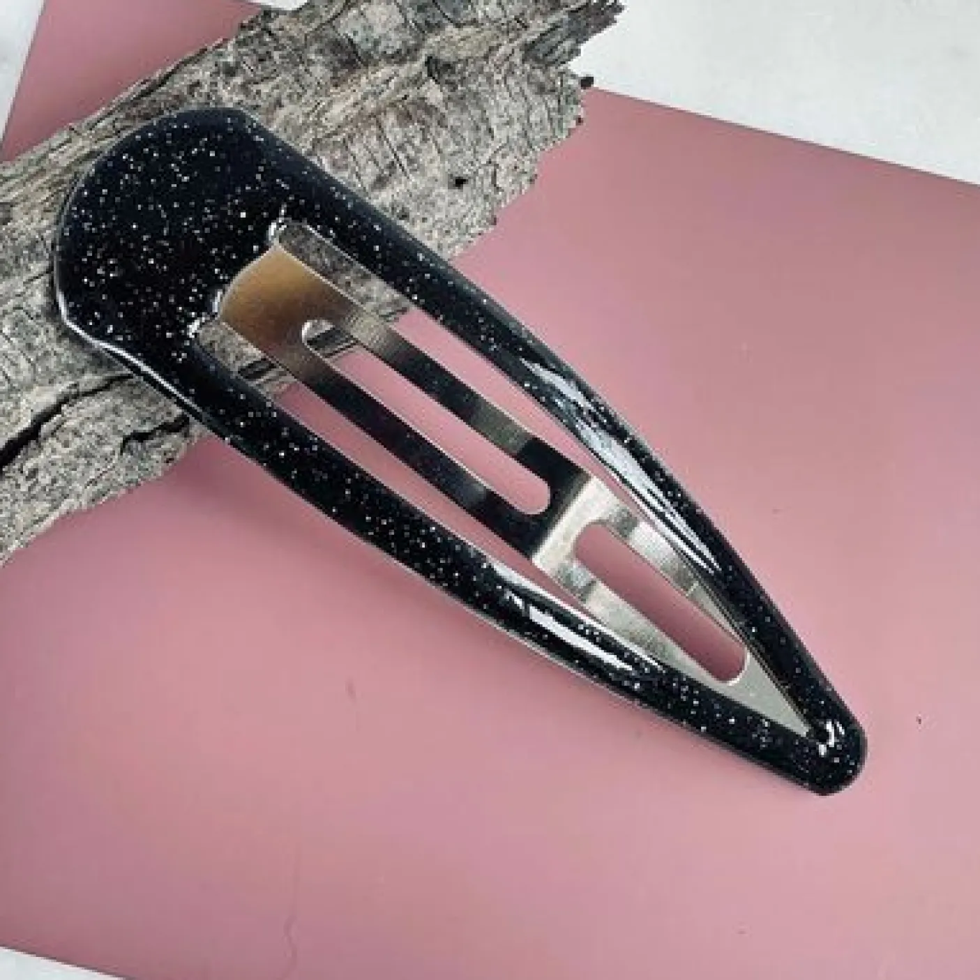 Hårspænde Black Glitter - 1 stk
