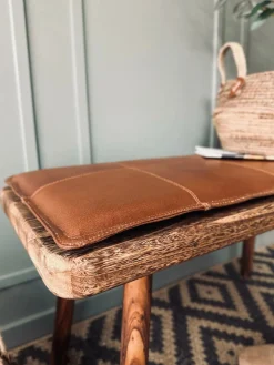 Hynde i læder 90 cm - Cognac bøffellæder