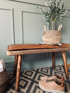 Hynde i læder 120cm - Cognac bøffellæder