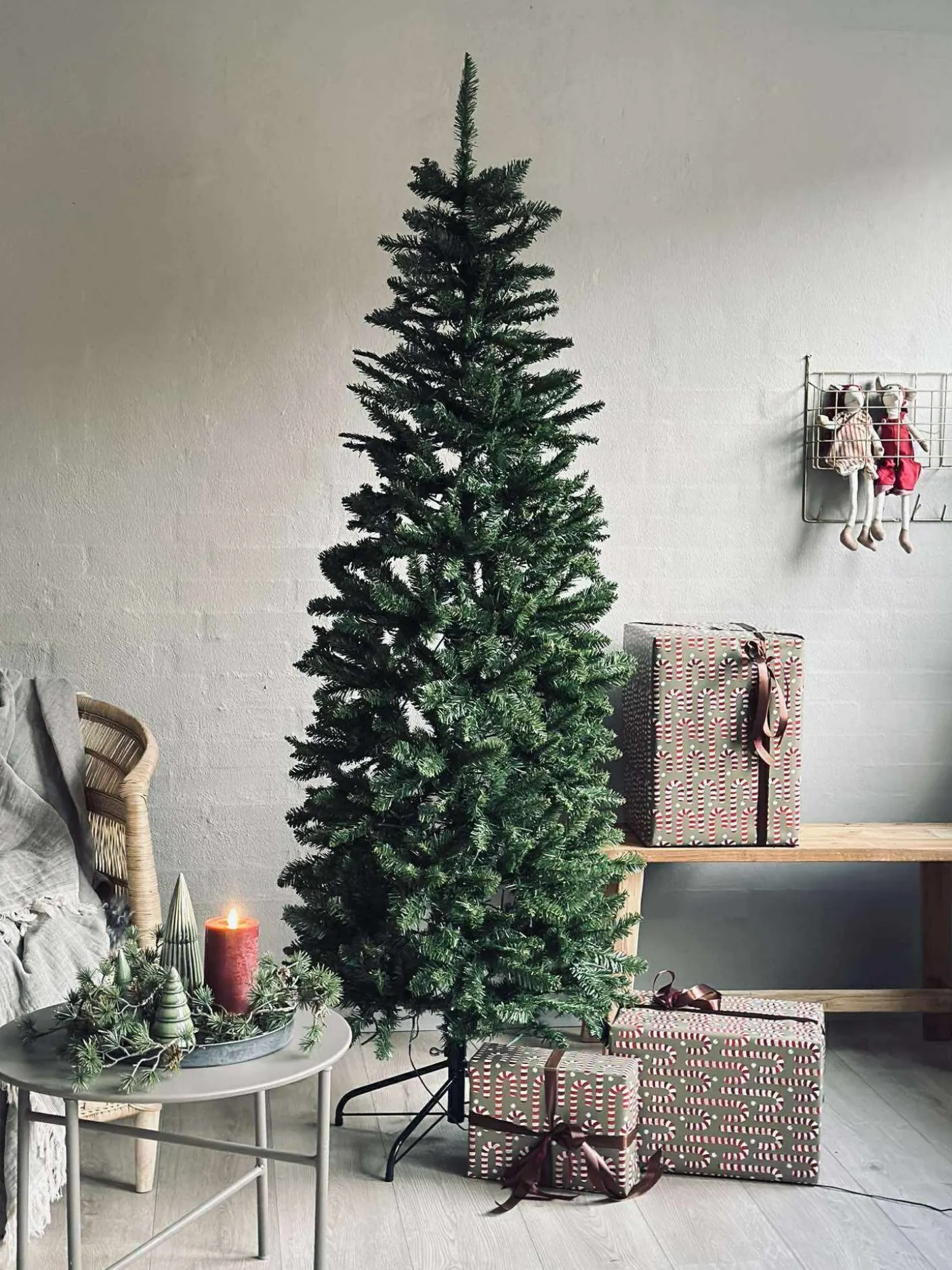 Juletræ med lyskæde