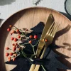 Juletræ til borddækning - Sort 4 stk
