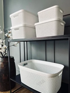 Kasse med låg - Medium VILA WHITE