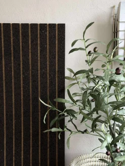 Korkplade med panel effekt NEW Dark - Støjdæmpende