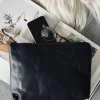 Kosmetikpung / Clutch - Black leather
