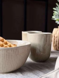Krus Lydia keramik - Sæt med 4 stk Beige