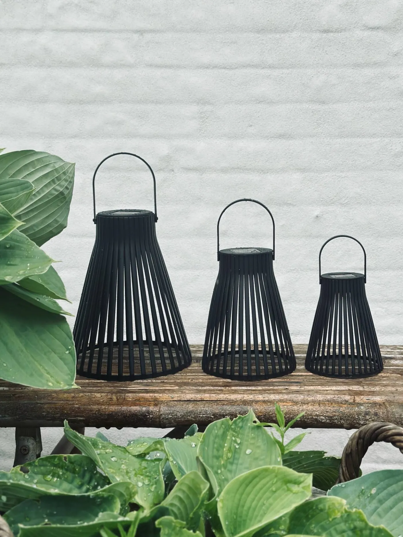 Lanterne med solceller - GARDEN BLACK 14cm