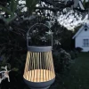 Lanterne med solceller - Hvid metal