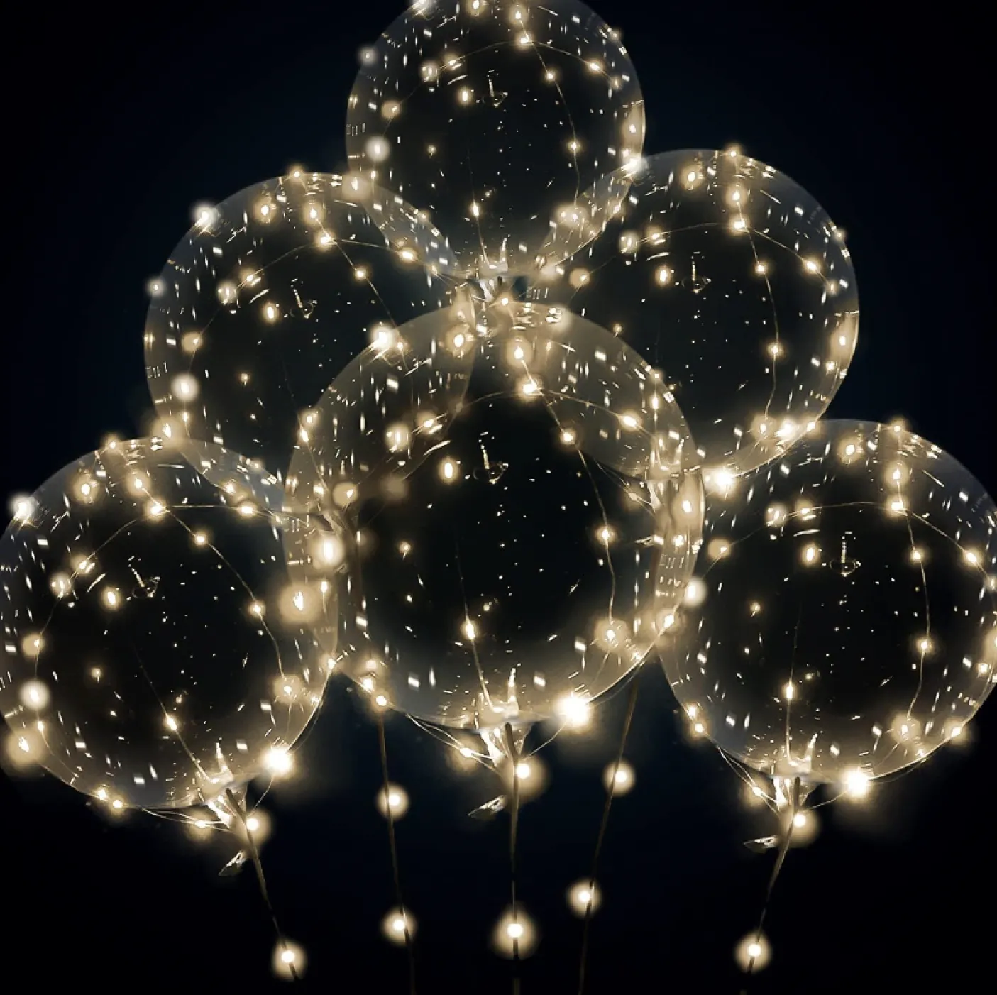 LED Balloner - 10 pak (varm hvid lys)