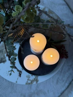 LED bloklys FRUIT – Sæt m. 3 stk og fjernbetjening
