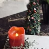 LED Bloklys Rød med timer - 7x9 cm