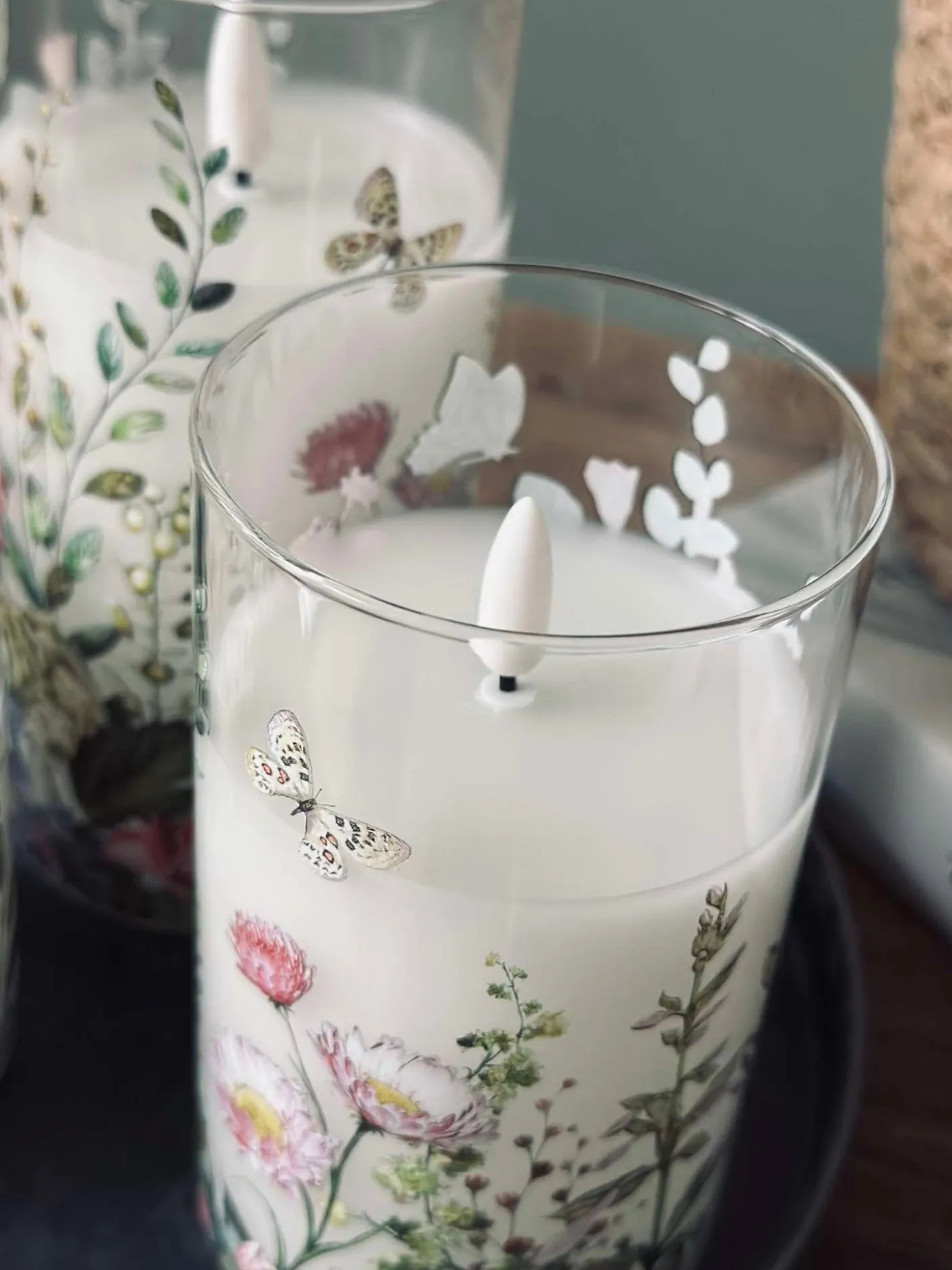 LED FLORA Cylinder – Sæt med 3 stk og fjernbetjening