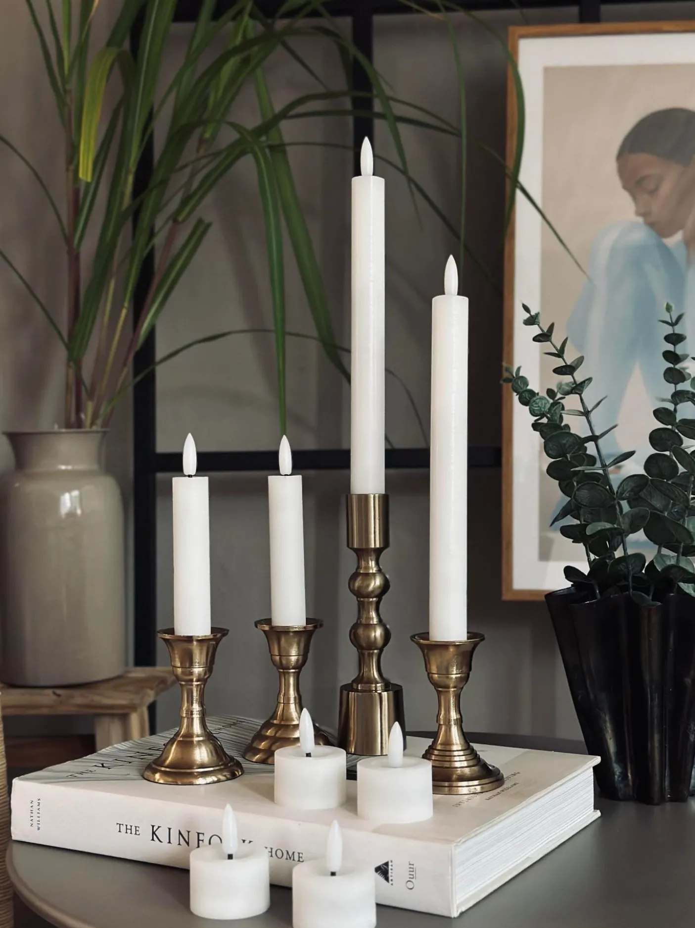LED Lyspakke med 8 dele - Hvid