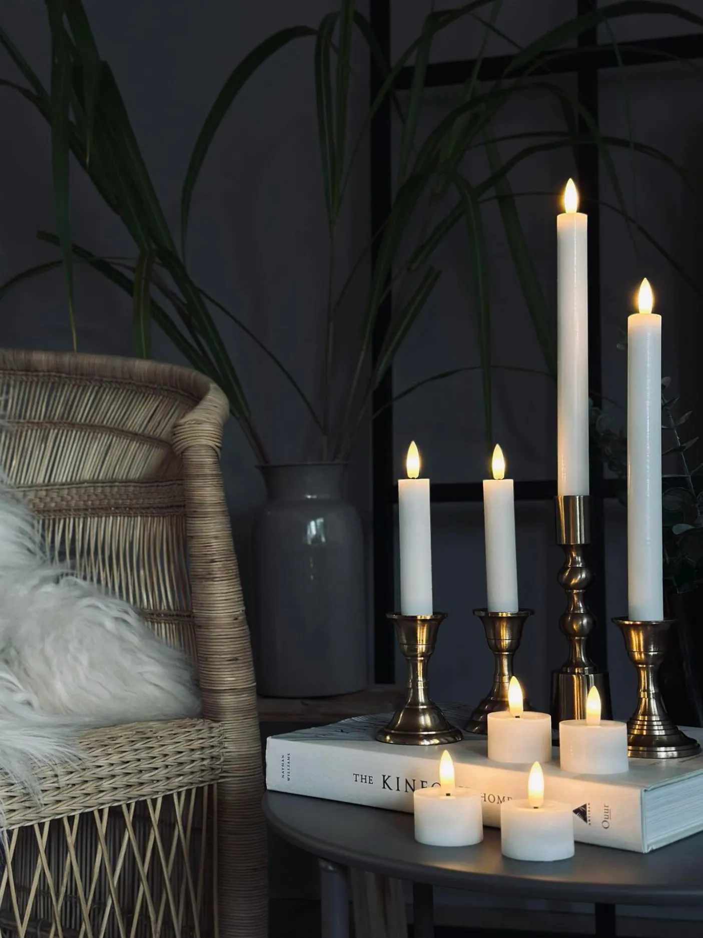 LED Lyspakke med 8 dele - Hvid