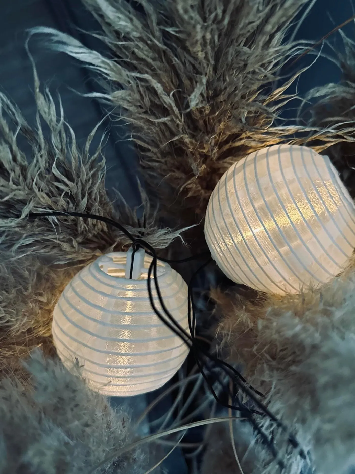 Led solcelle lyskæde, 10 hvide kugler