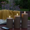 LED Udendørs Bloklys sæt af 3 stk – Sand