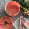 Lunchbox m. dressing kop - Rosa