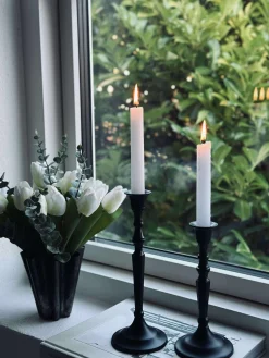Lysestage kantet Alu sort