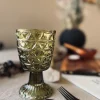 Lysestage Pokal - Grøn glas