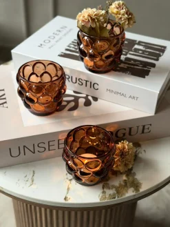 Lysestager med Bobler - Sæt af 3 stk