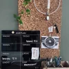 Magnetisk ugetavle 45x45 cm Sort glas