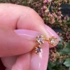 Mix box GIA violet, pink, clear 18K forgyldt