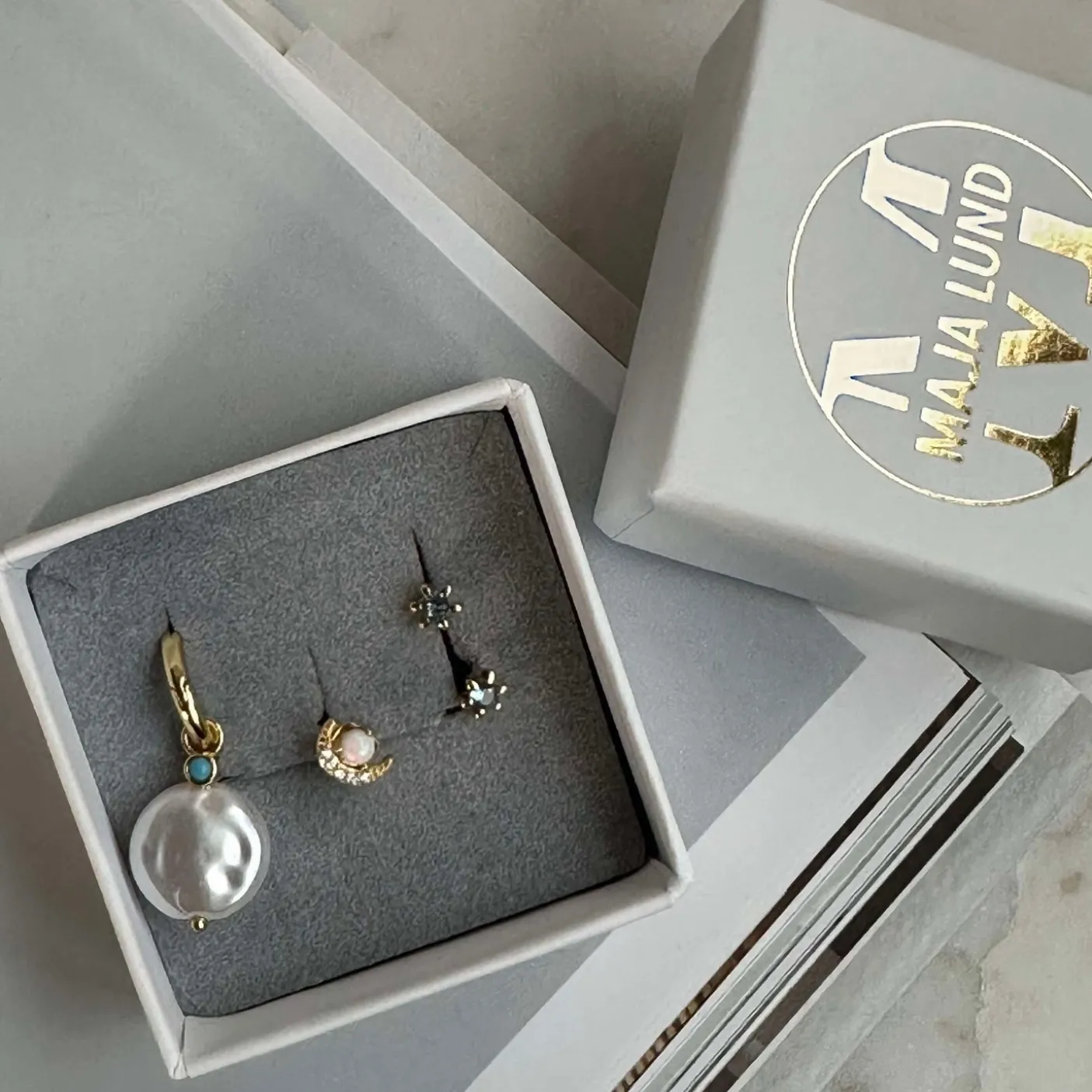 Mix box OLYMPIA med 4 øreringe - Sterling Silver