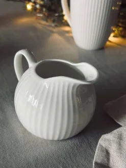 Mælkekande Riflet - Porcelæn