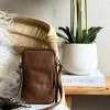 Mobiltaske Misse - Coffee / silver