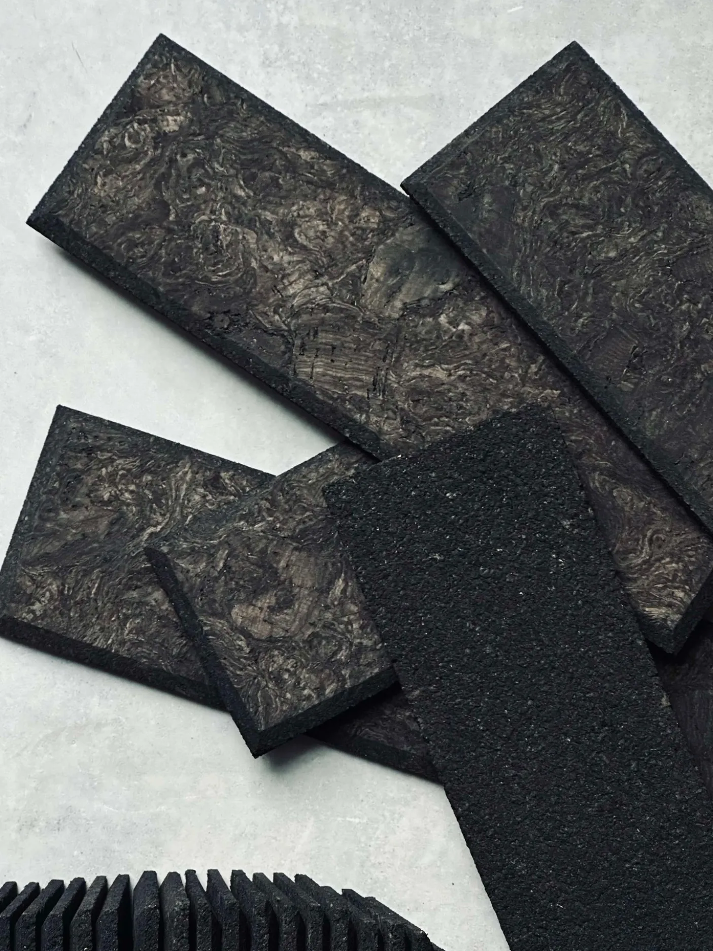Mursten i kork - Dark pakke med 62 stk