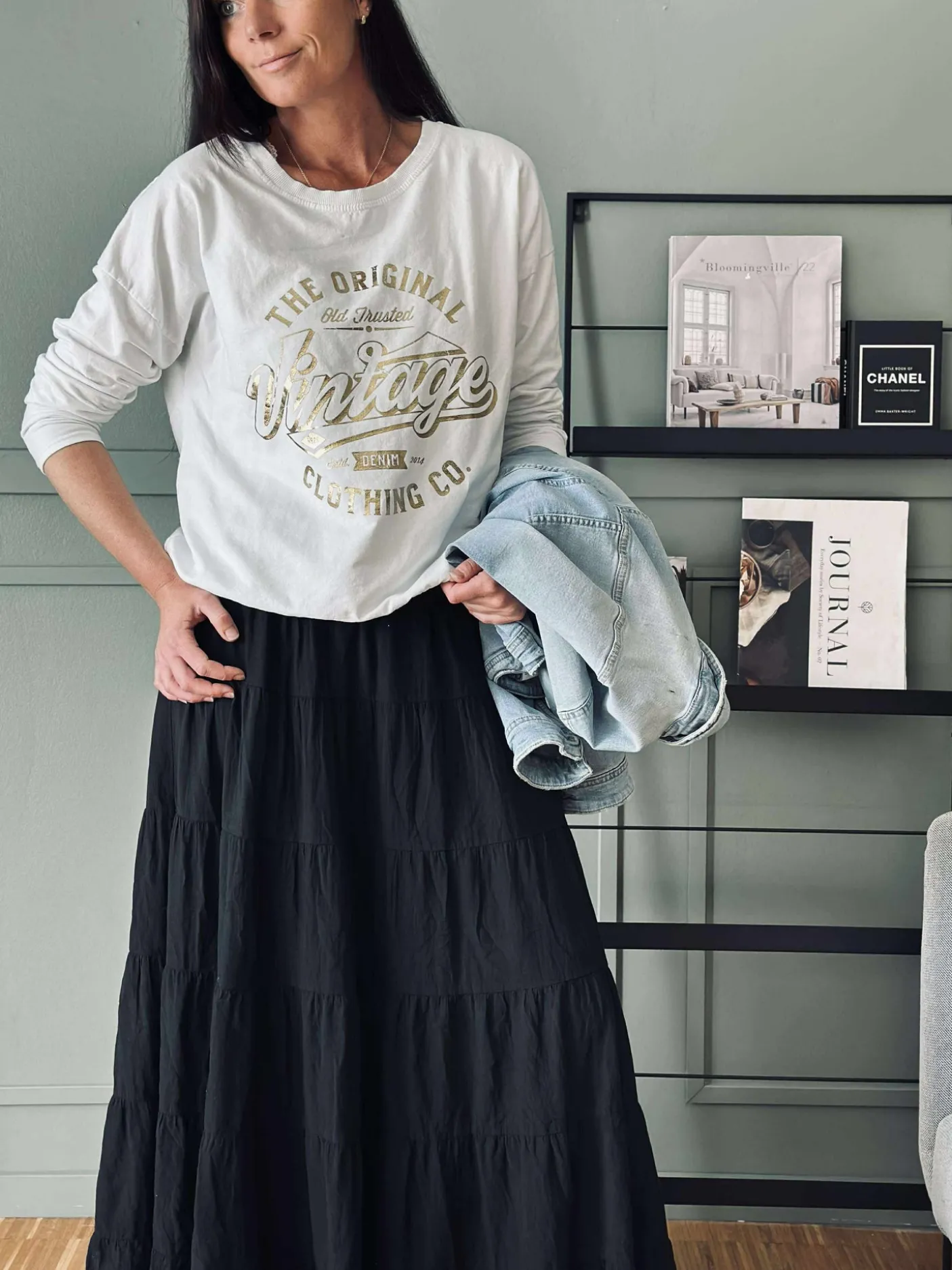 Nederdel Boheme cotton – S/M Black