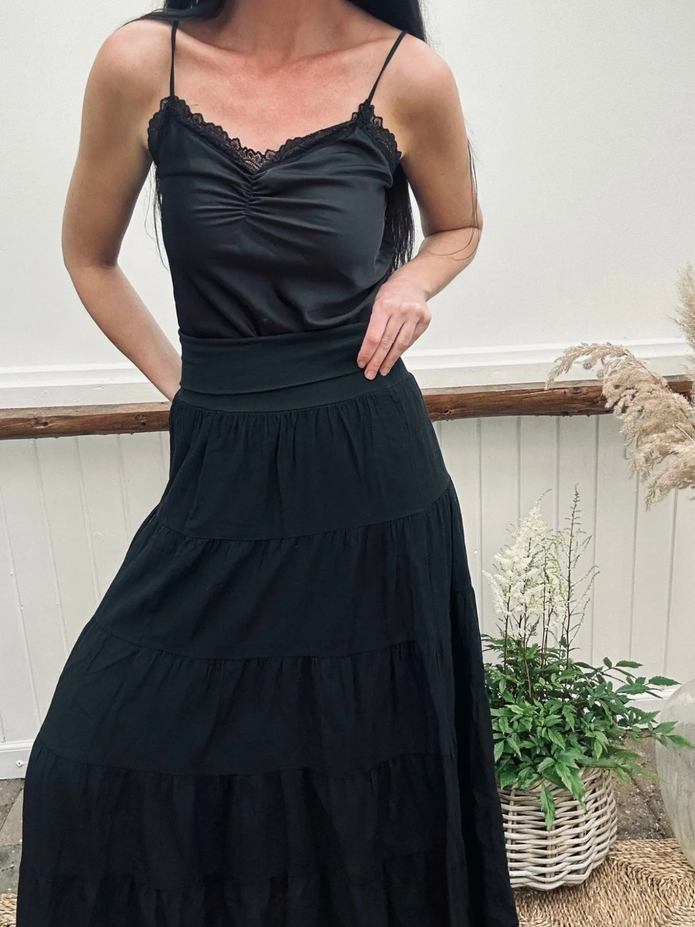Nederdel Boheme cotton – S/M Black