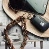 Nøglesnor – Walnut / Gold