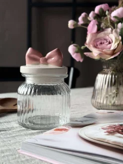Opbevaringsglas med sløjfe