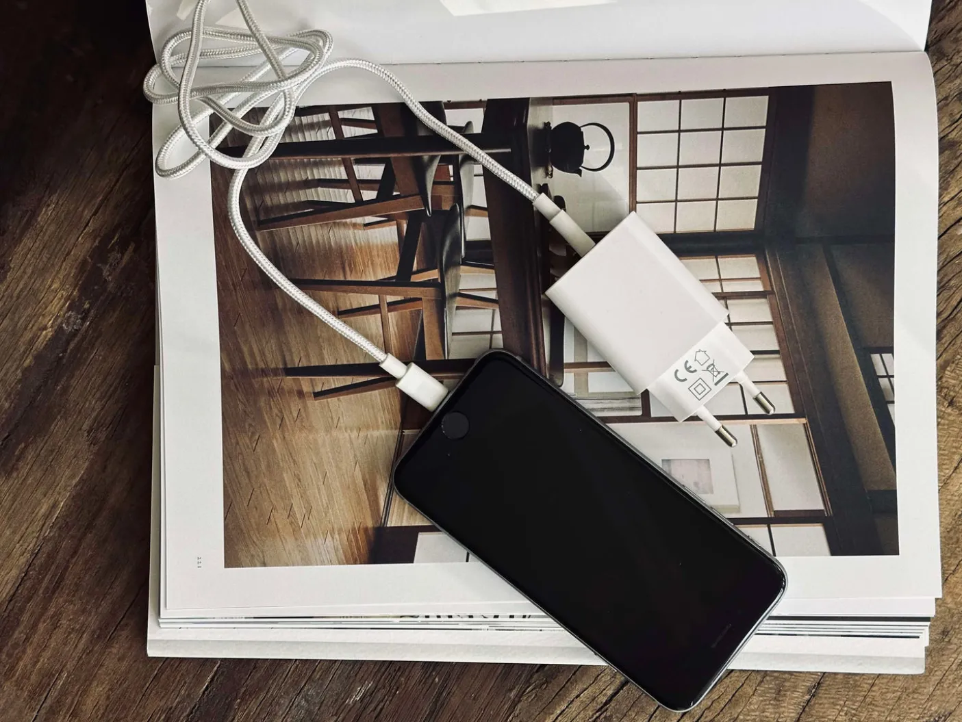 Oplader USB C + 1 M Nylon cable: USB C to USB C