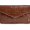 Pung croco i skind - Cognac