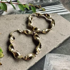 Øreringe Cora hoops - 18k forgyldt
