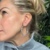 Øreringe INA Hoops Large - sølvbelagt