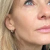 Øreringe VIELLA - forgyldt og besat med zirkoner