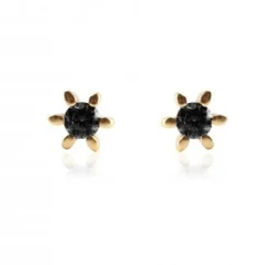 Ørestikker GIA – Black 18K forgyldt