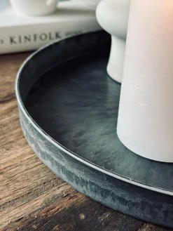 Rund fad / bakke i beton look - Stor