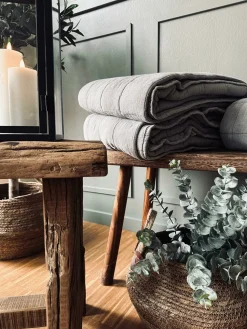 Sengetæppe STONE-WASHED Quilt – Nordic grey